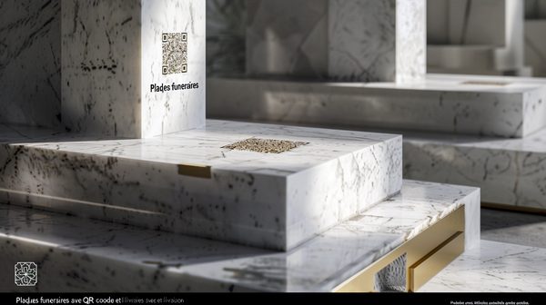Plaques funéraires uniques avec QR Code et livraison gratuite